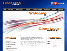 Tablet Screenshot of giantleaprocketry.com